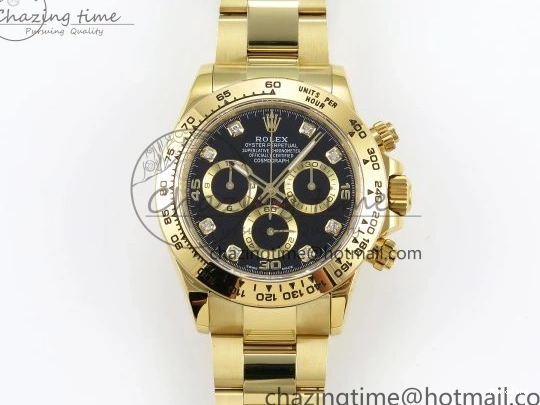 MiroTime 0323 Daytona 116508 QF 1:1 Best Edition Black Diamonds Dial on YG Bracelet SH4130 V3 (Gain Weight) Popular 1719